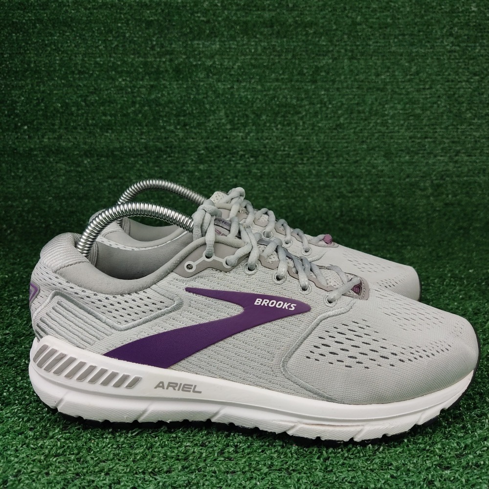 Brooks Running Shoes Women 8.5 Wide Grey Ariel 20 Stability Sneakers 1203151D009